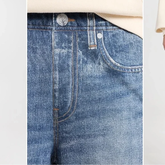 Rag & Bone Miramar Wide Leg Jeans in Lenox Blue - Picture 2 of 5